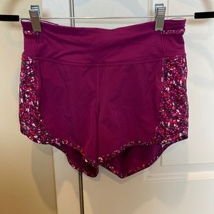 Lululemon multi color athletic shorts, size 4